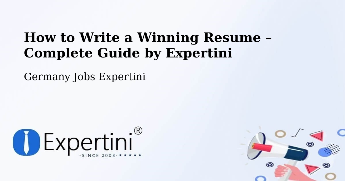 Resume Writing Guide for Job Seekers – Uelzen - Uelzen, Germany Jobs Expertini